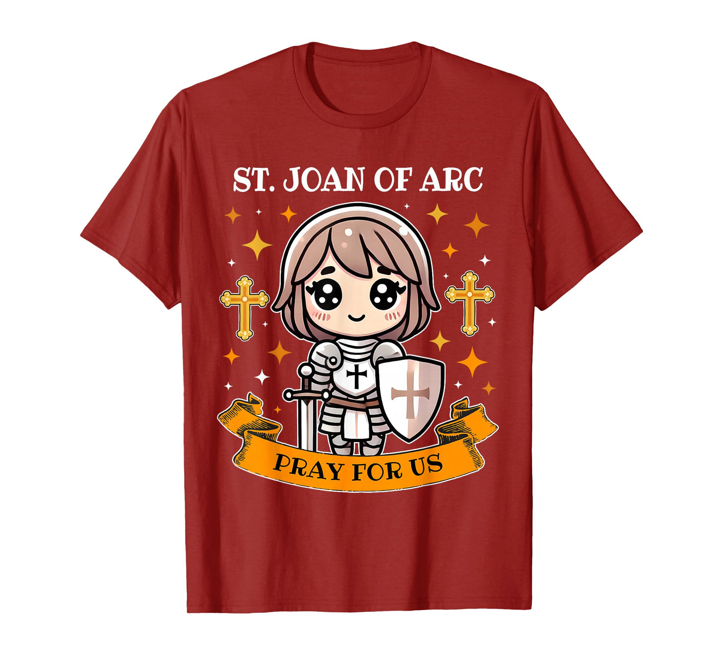 St Joan of Arc Catholic Christian Pray for Us Kids Toddlers T-Shirt