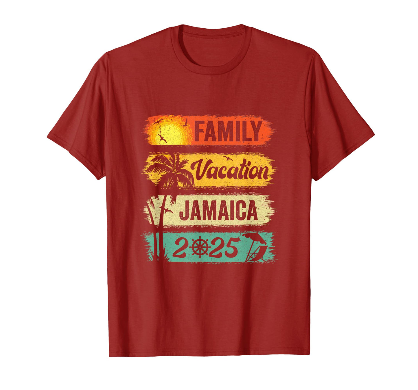 Family Jamaica Vacation 2025 Funny Matching Group Family T-Shirt