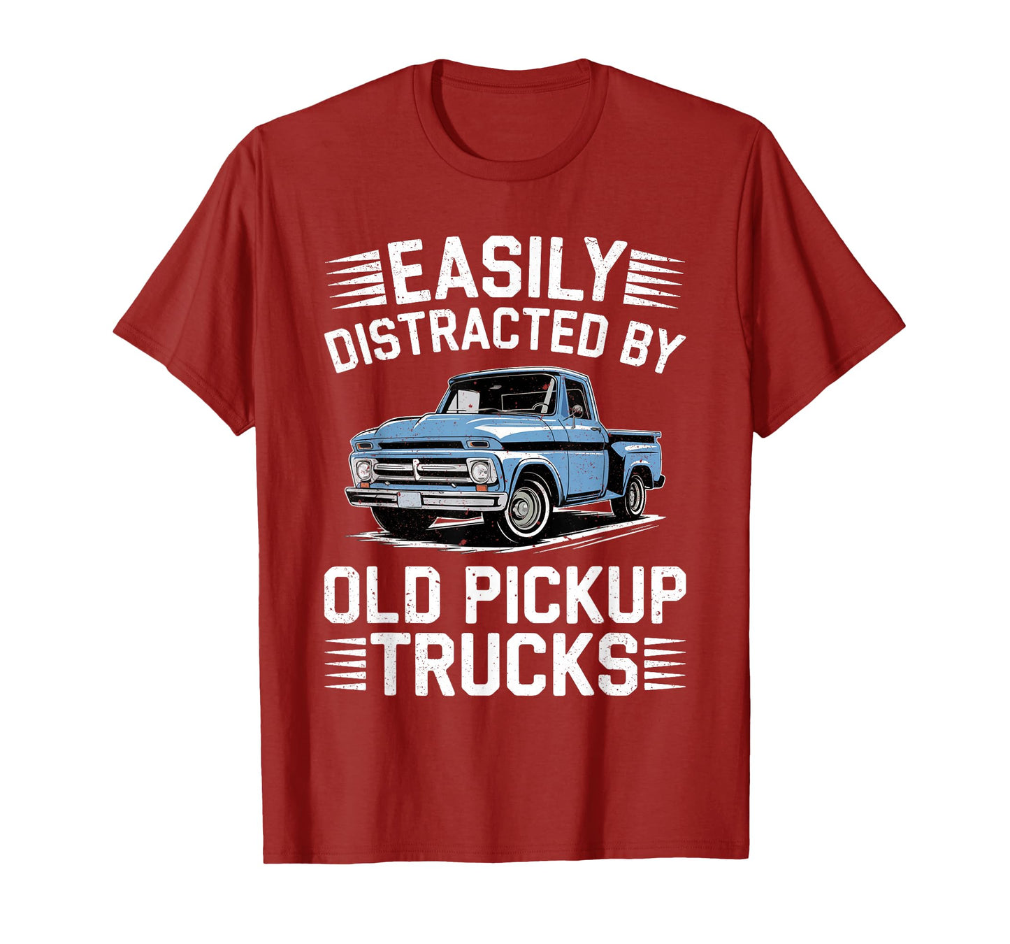 Easily Distracted By Old Pickup Trucks Shirt Vintage Car Guy T-Shirt
