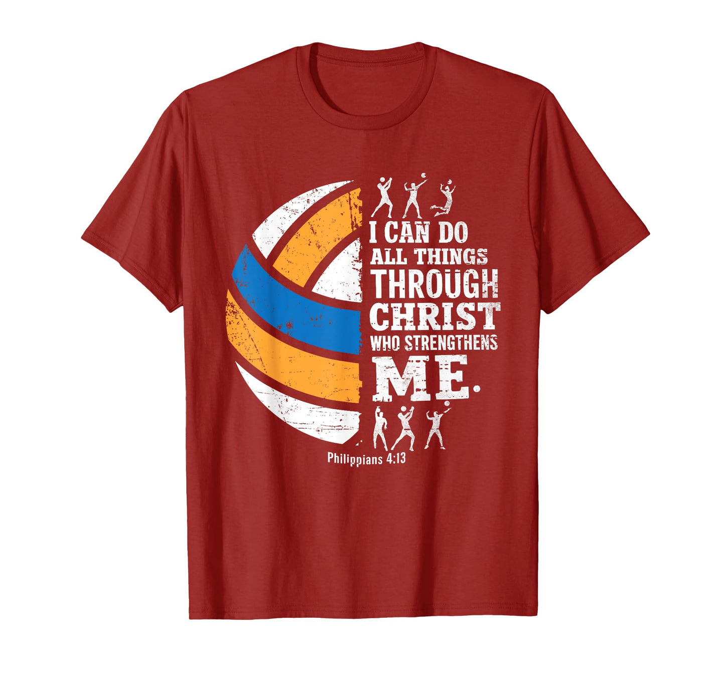 Christian Volleyball I Can Do All Things Religious Faith T-Shirt