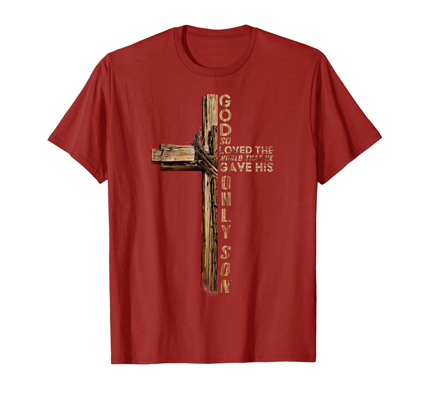 Christ Cross Christian John 3 16 God So Loved The World T-Shirt