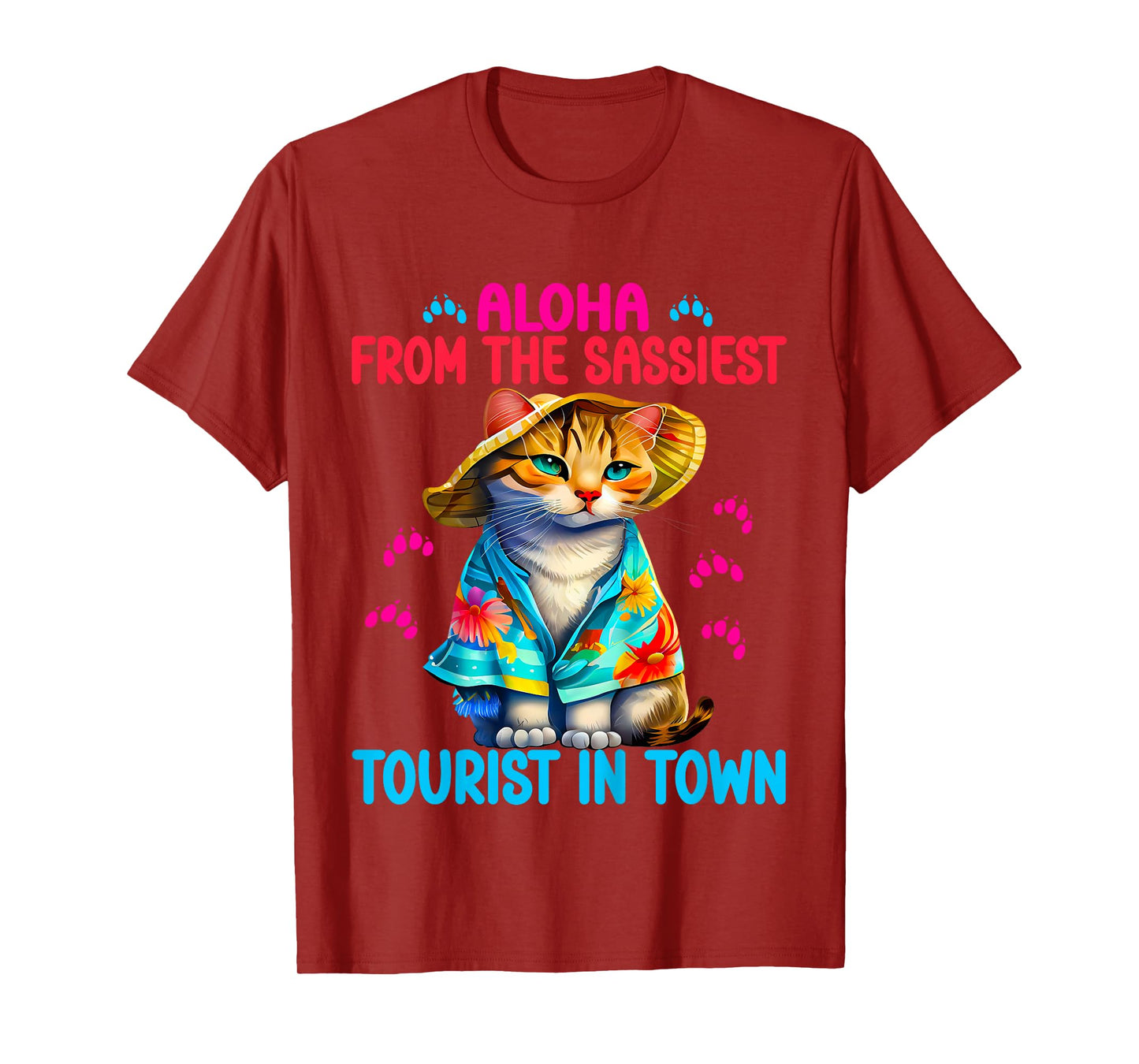 Aloha from the sassiest tourist in town.Funny Summer cats T-Shirt