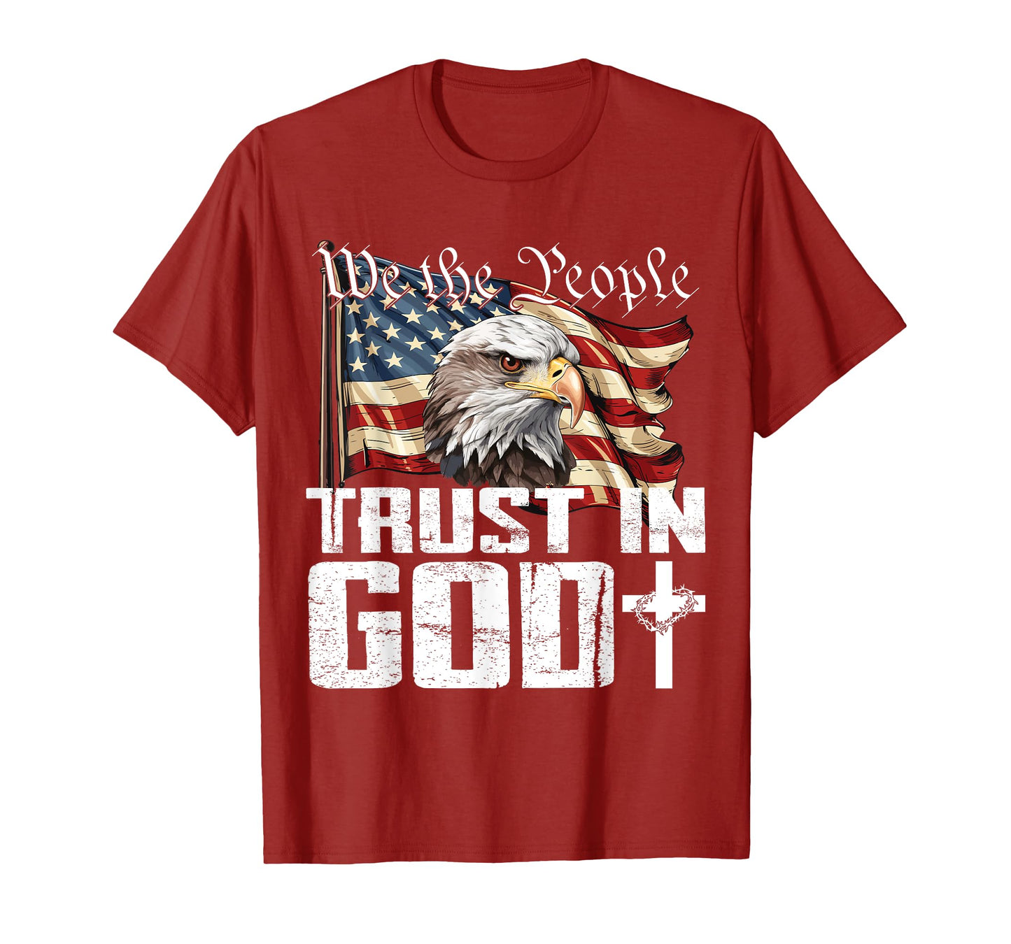 We The People Trust In God US Flag Eagle T-Shirt