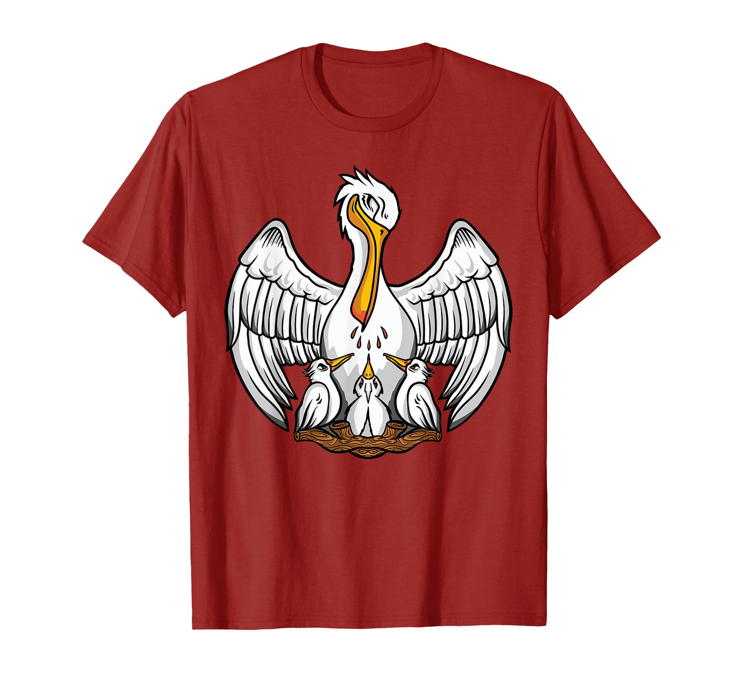 Pelican in Her Piety Catholic Symbols Traditional Latin Mass T-Shirt