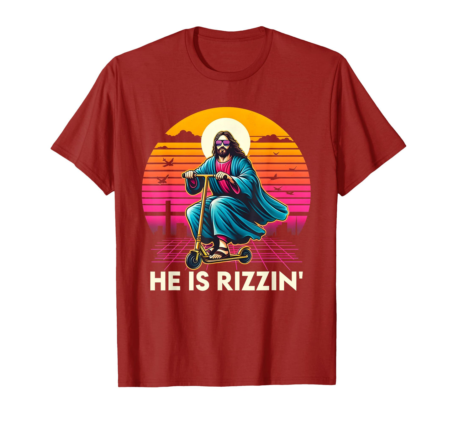 He Is Rizzen Jesus Is Rizzen Cool Jesus Jesus Has Rizzen T-Shirt