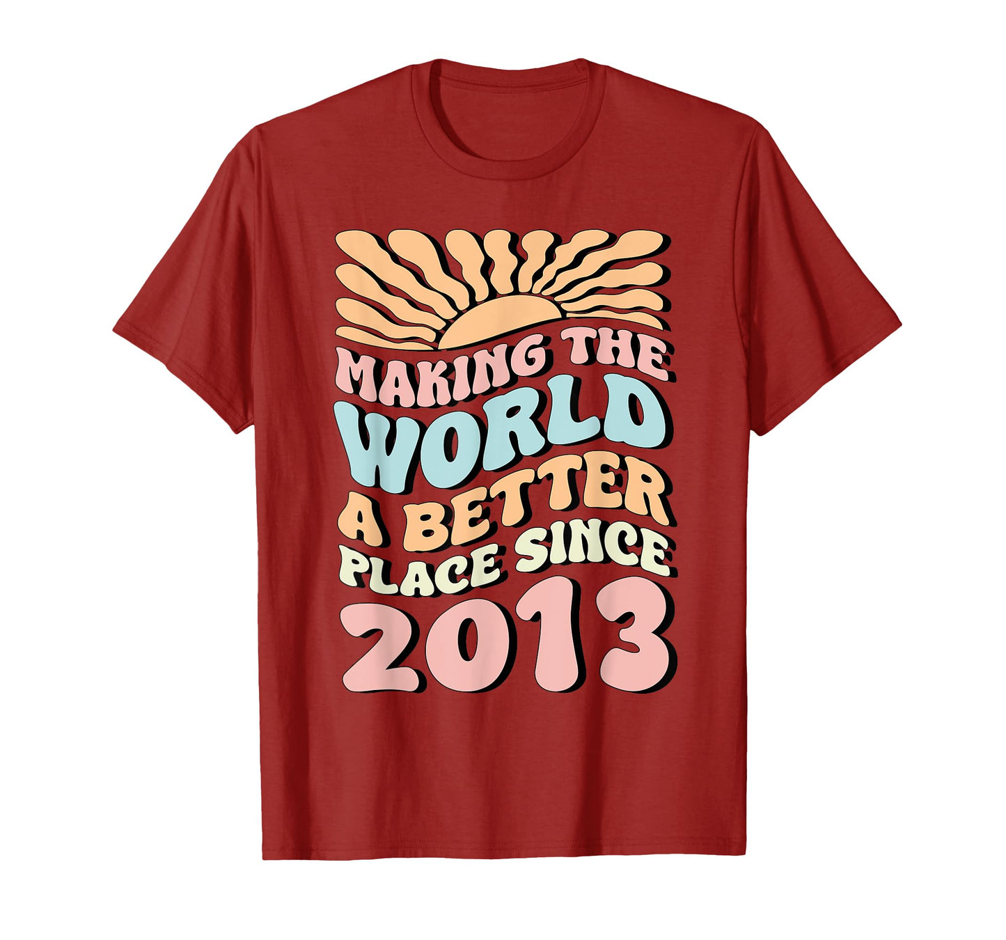 2013 Birthday , Making The World A Better Place Since 2013 T-Shirt