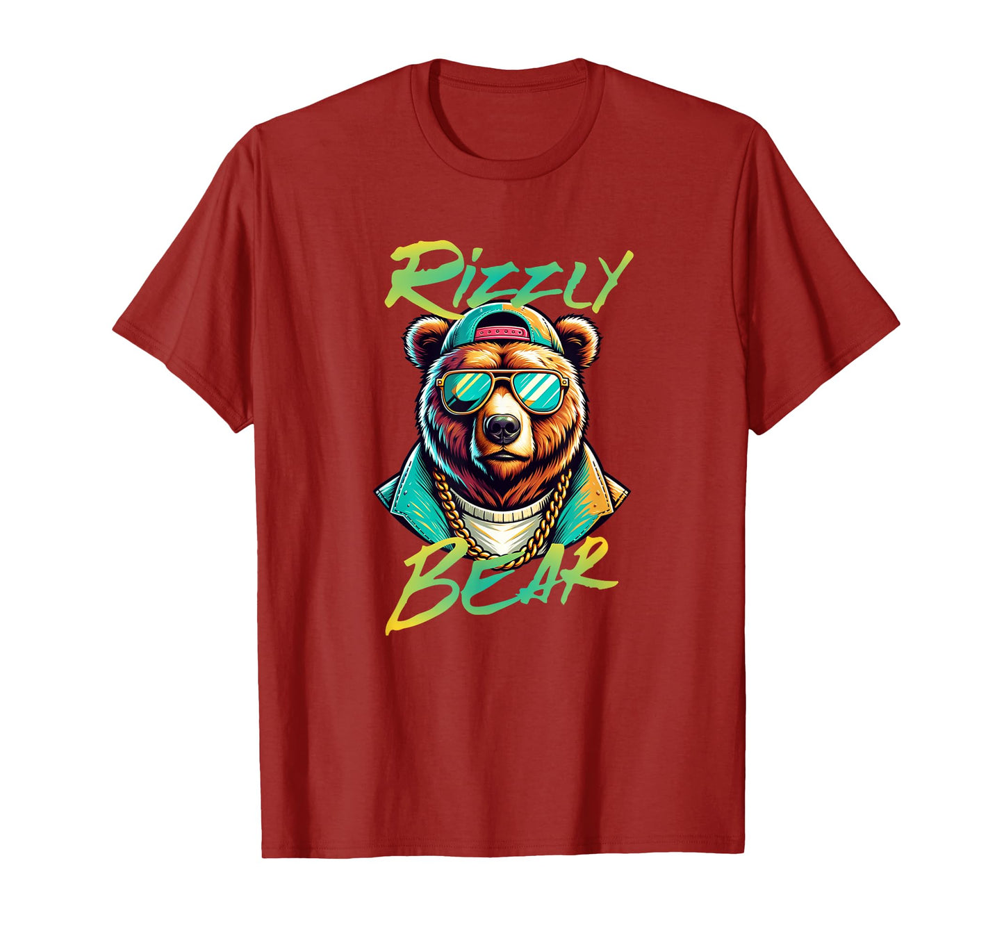 Rizzly Bear funny Gen Alpha viral influencer slang T-Shirt