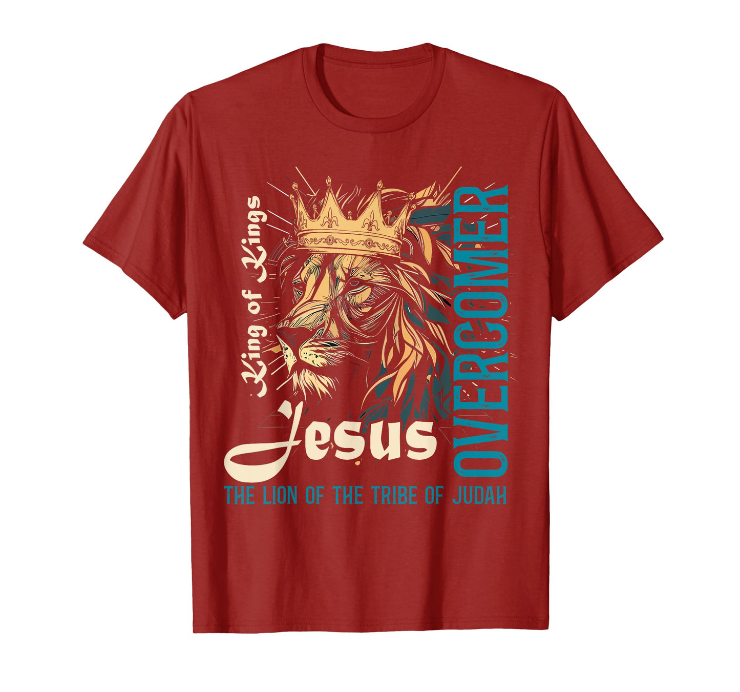 Jesus Is King Lion of Judah Bible Faith Graphic Christian T-Shirt