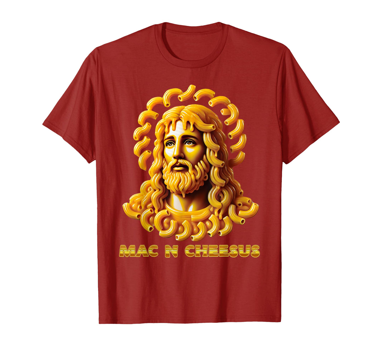 Macaroni And Cheese Jesus Funny Christian Mac N Cheesus Meme T-Shirt