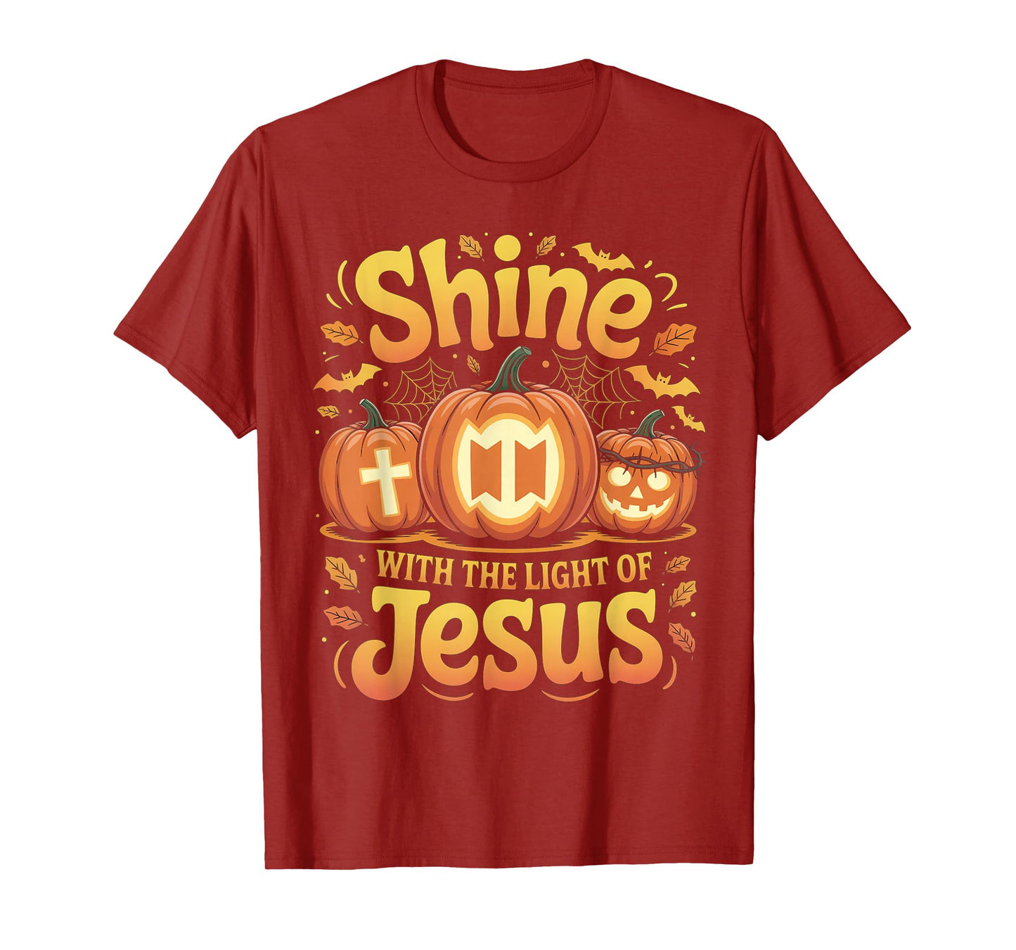 Shine with The Light of Jesus Christian Halloween Fall Cute T-Shirt