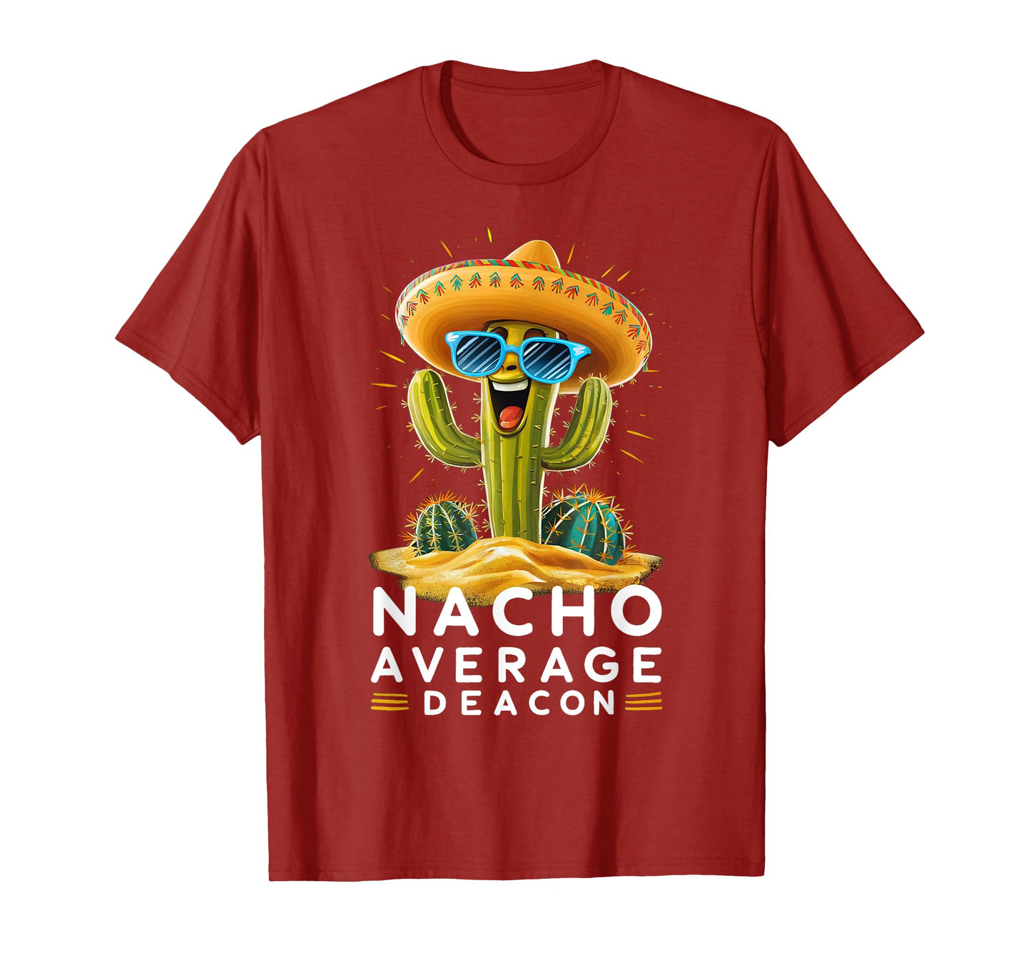 Funny Nacho Average Deacon Church Minister Christian Pastor T-Shirt