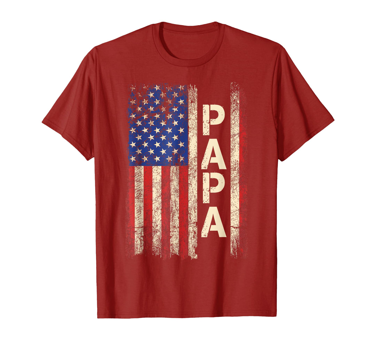 Papa American Flag Father's Day For Men T-Shirt