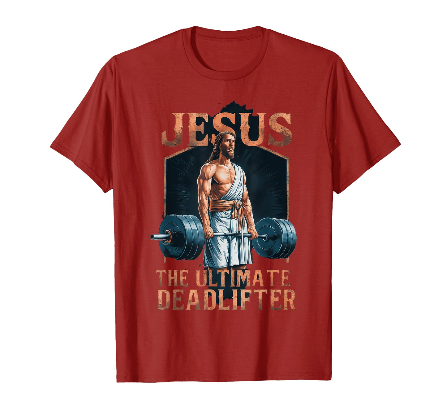Jesus The Ultimate Deadlifter Fitness Gym Vintage Christian T-Shirt