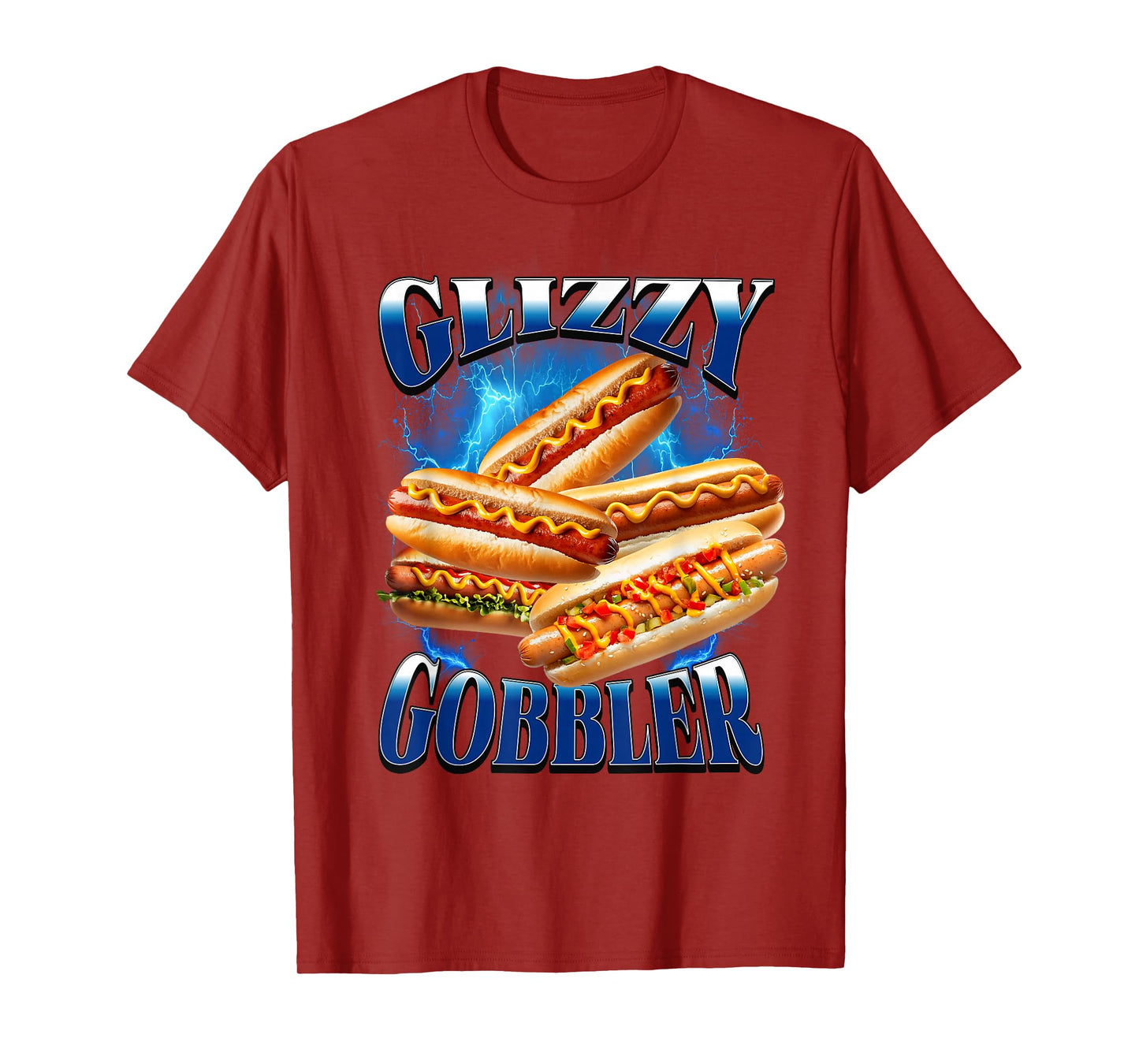 Glizzy Gobbler Funny Hot Dog Bootleg Meme Quote T-Shirt