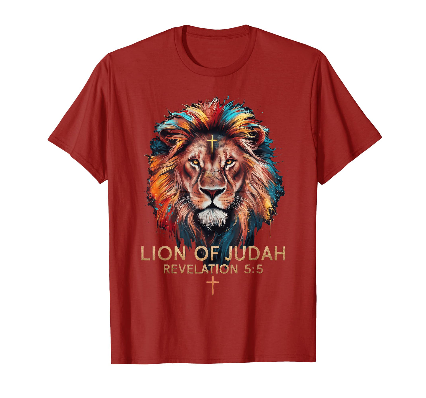 Lion of Judah Christian Cross T-Shirt