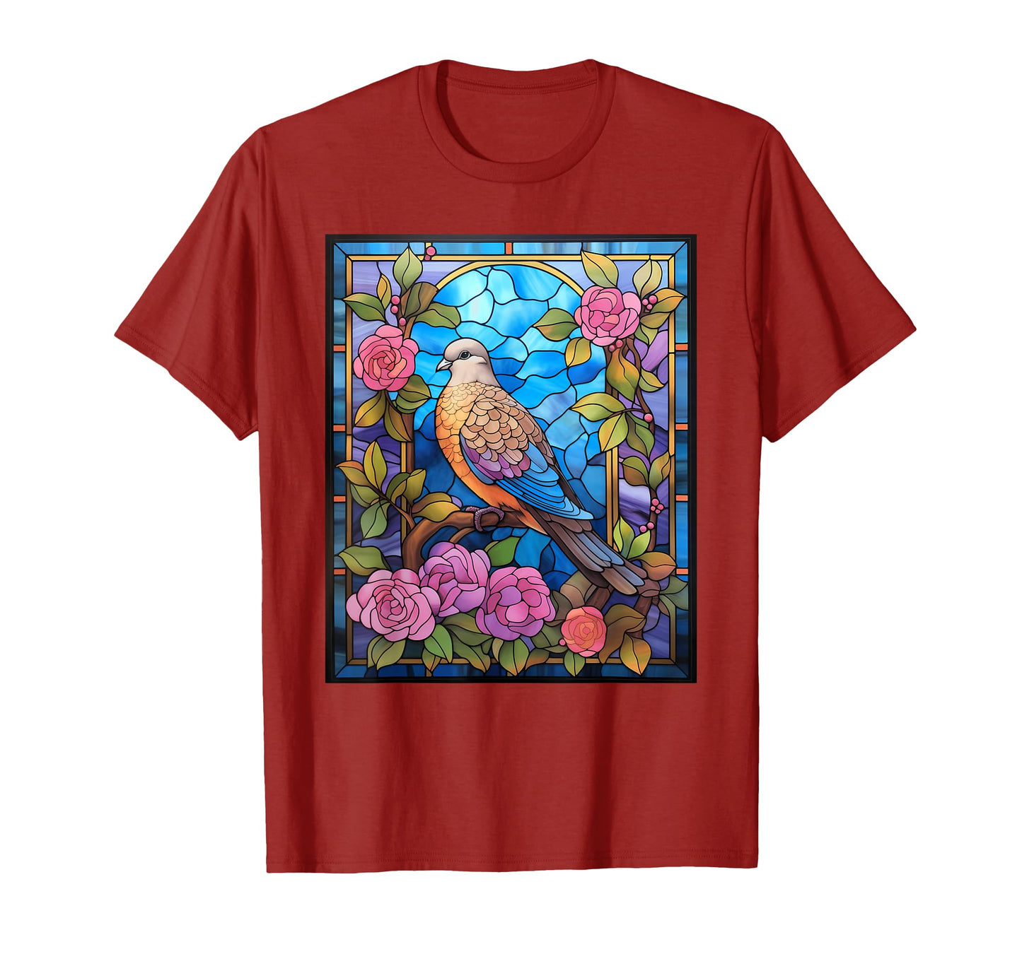 Stained Glass Style Mourning Dove T-Shirt