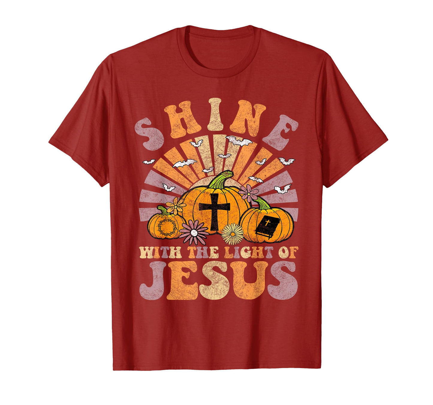 Shine With The Light Of Jesus Christian Halloween Women T-Shirt