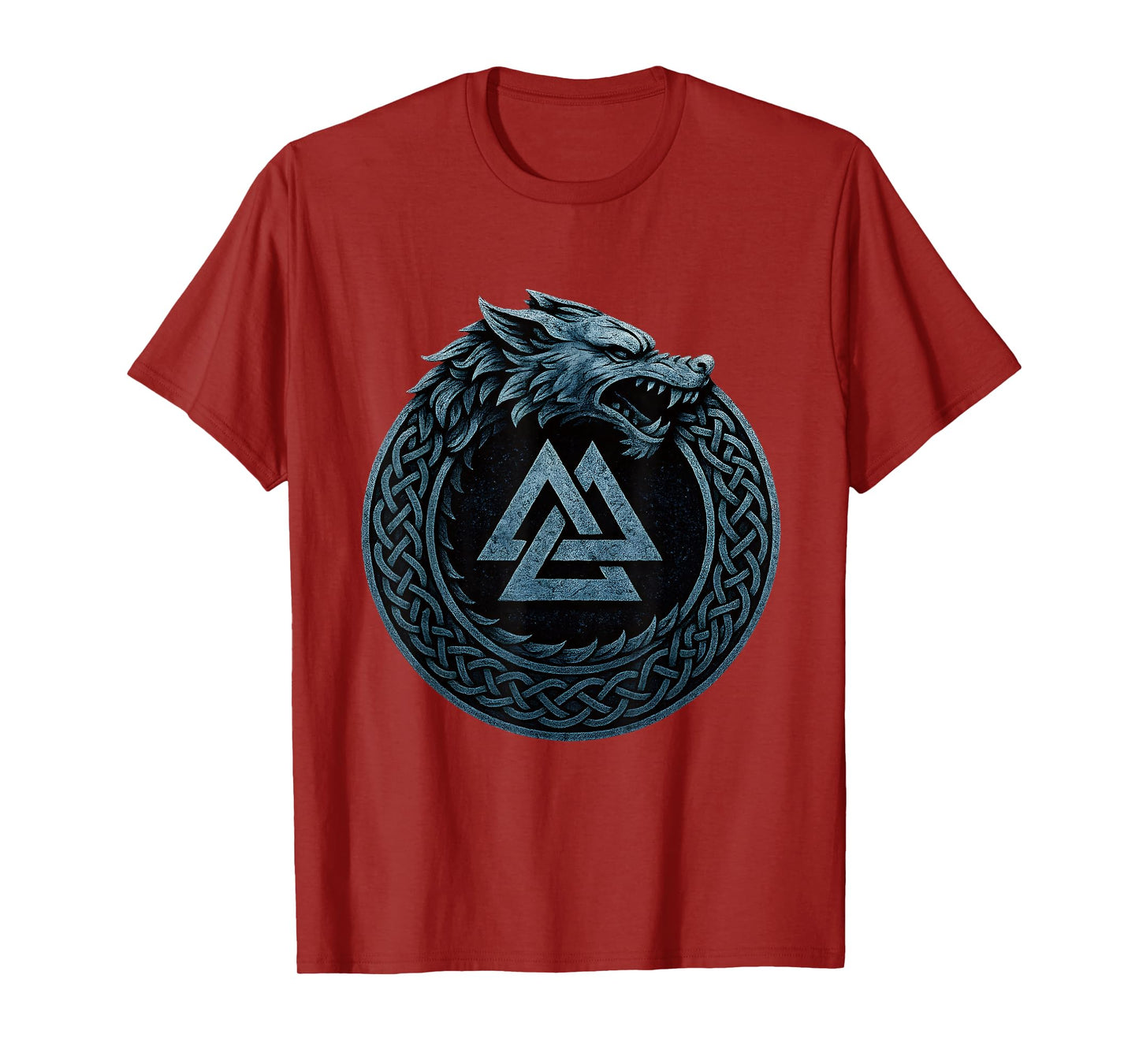 Fenrir Wolf Ouroboros Valknut Norse Myth Viking Symbol T-Shirt