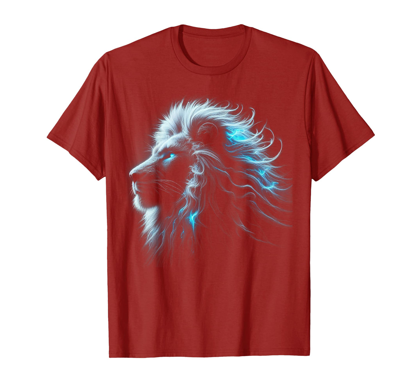 Lion Artwork - Blue Eyes Zoo Animal Lion Men Women T-Shirt