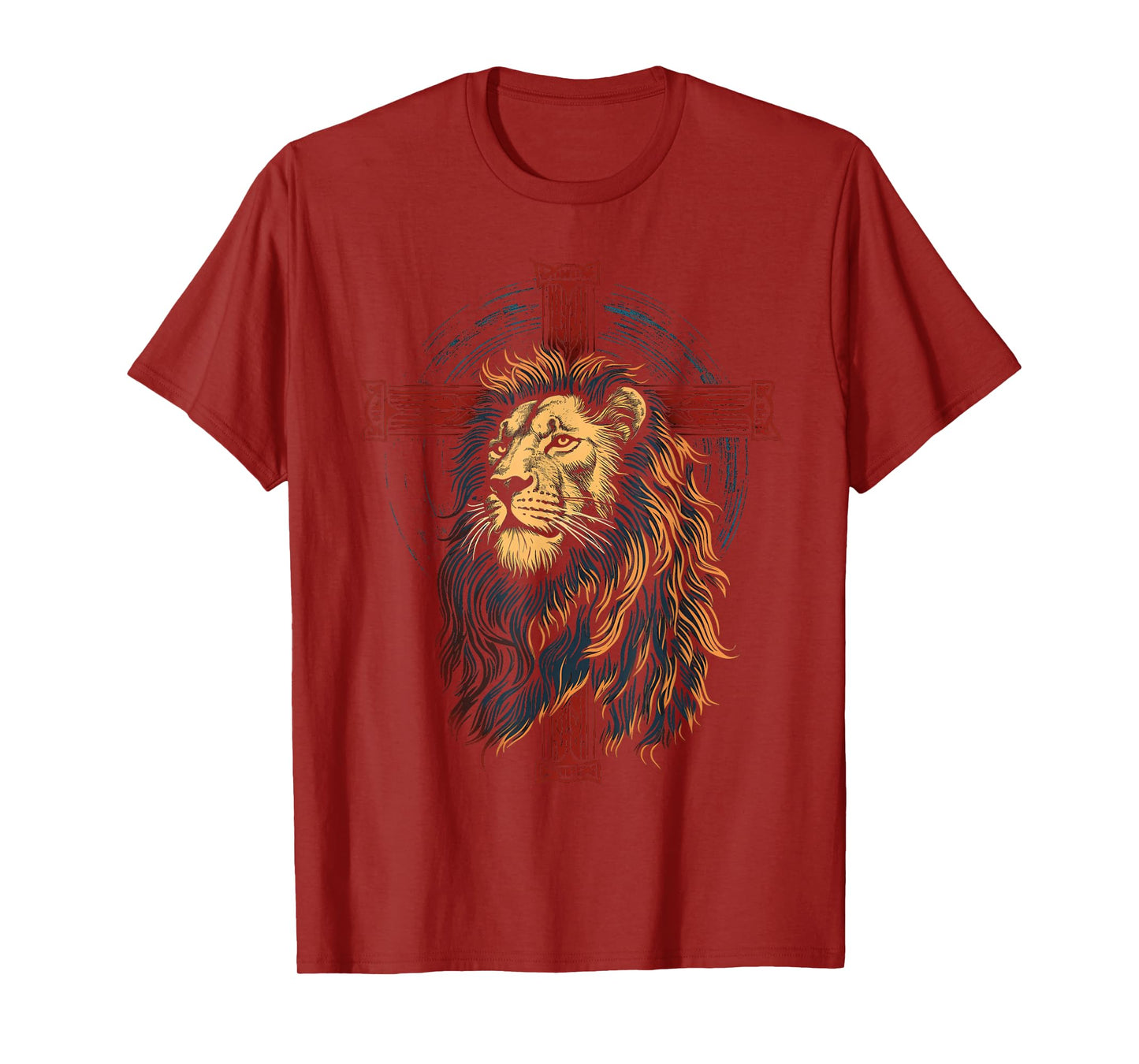 Christian Cross Lion Judah Religious Faith Jesus Pastor T-Shirt