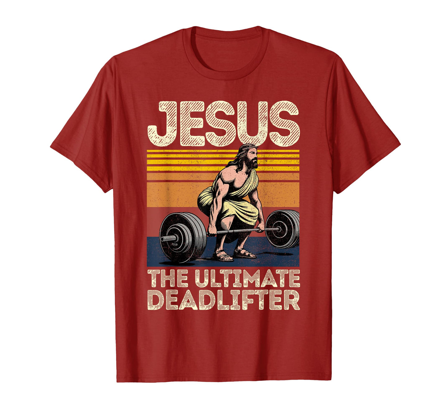 Vintage Jesus The Ultimate Deadlifter Funny Christian Gym T-Shirt