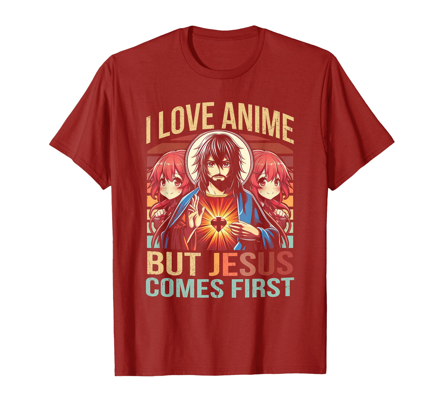 I Love Anime But Jesus Comes First Anime Japanese Anime Fan T-Shirt