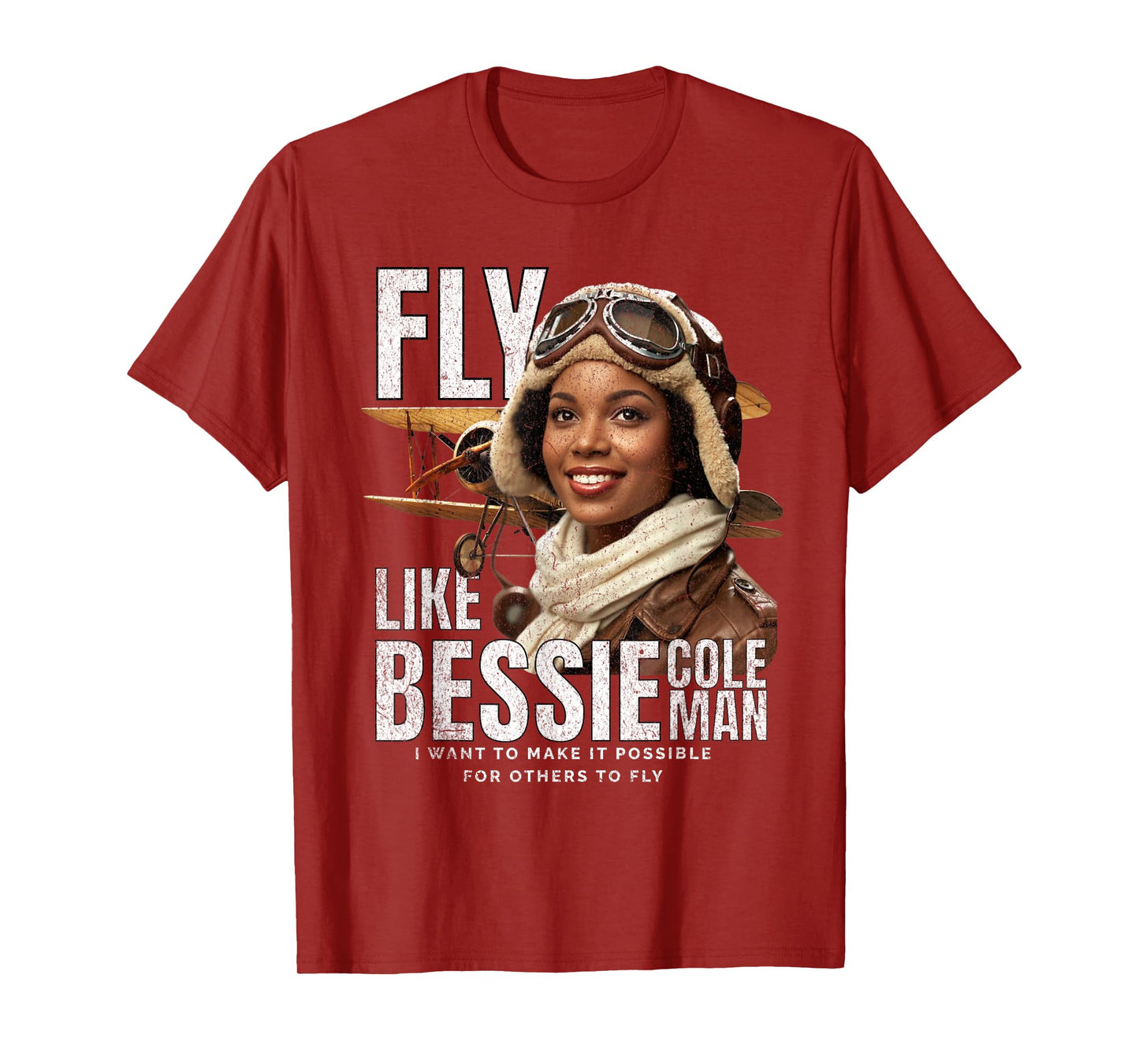 Bessie Quote Black Aviator Women History Month Juneteenth T-Shirt