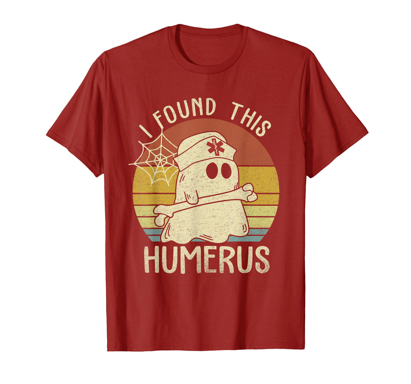 I Found This Humerus Halloween Nurse Nursing Ghost Humorous T-Shirt