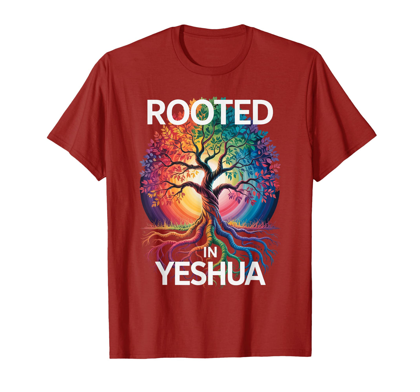 Rooted in Yeshua Jesus God Christian Bible Verse T-Shirt