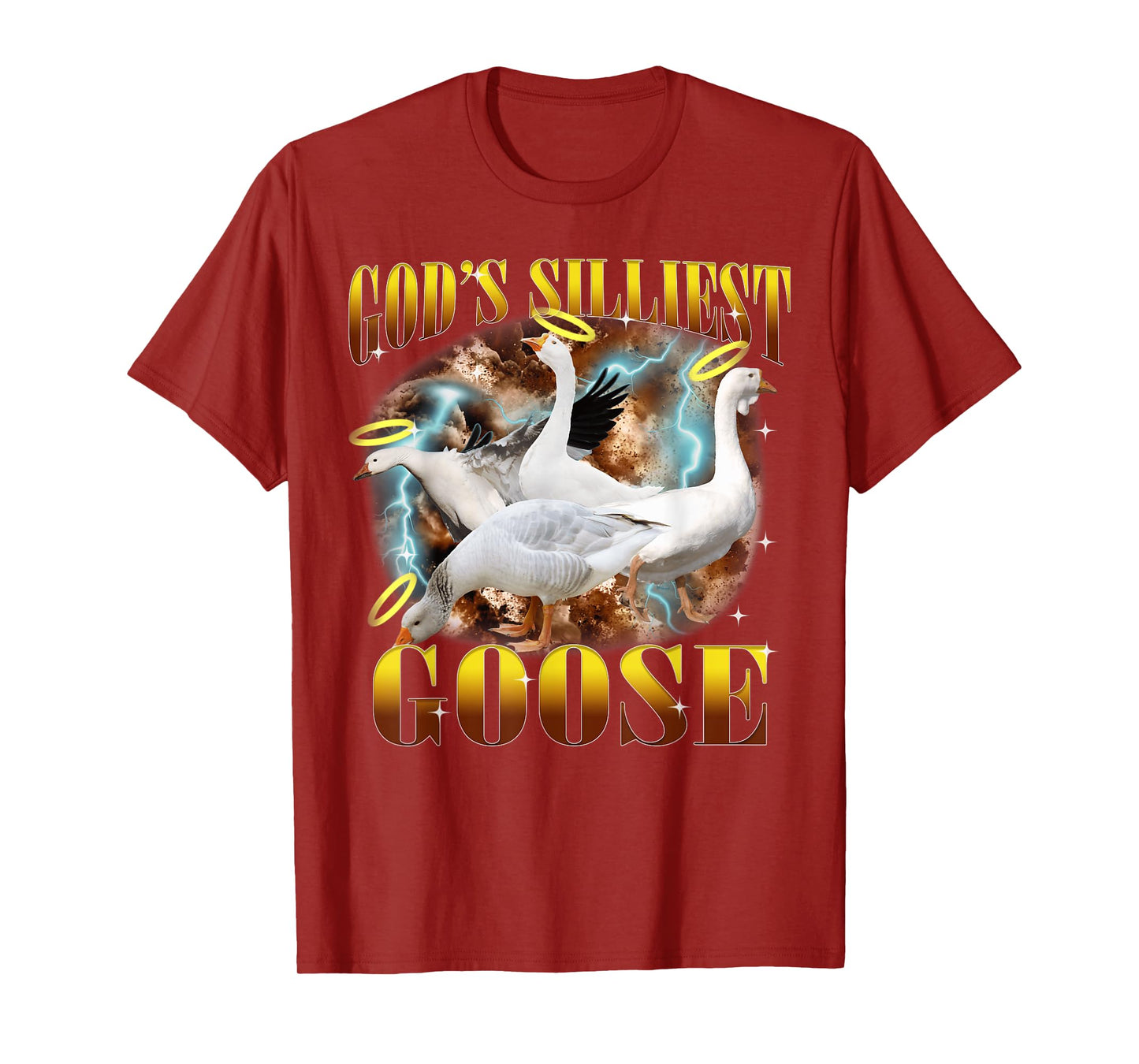 Vintage God's Silliest Goose Funny Silly Goose Pun Bootleg T-Shirt