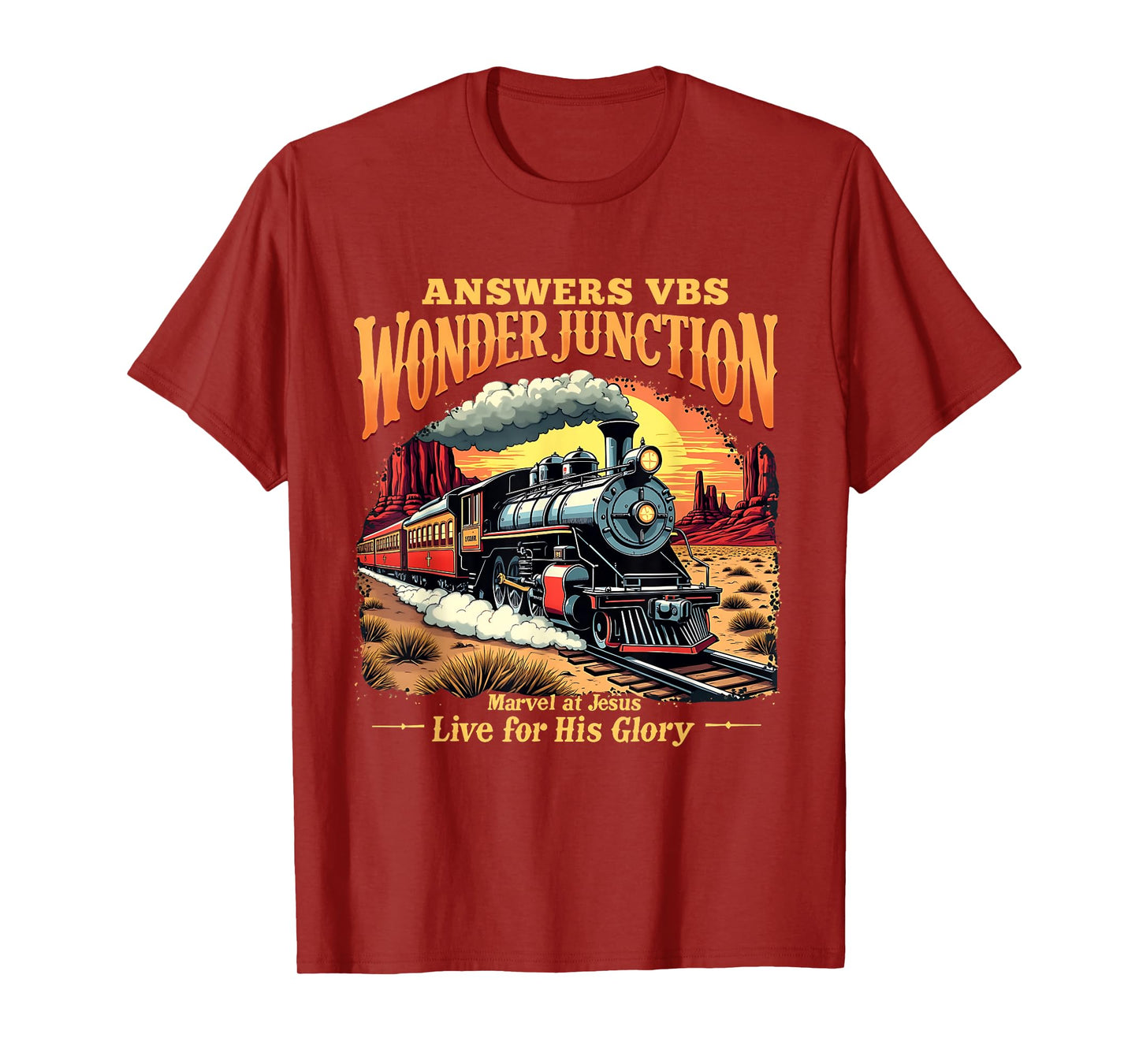 Answers VBS Wonder Junction Christian Train Theme Design T-Shirt
