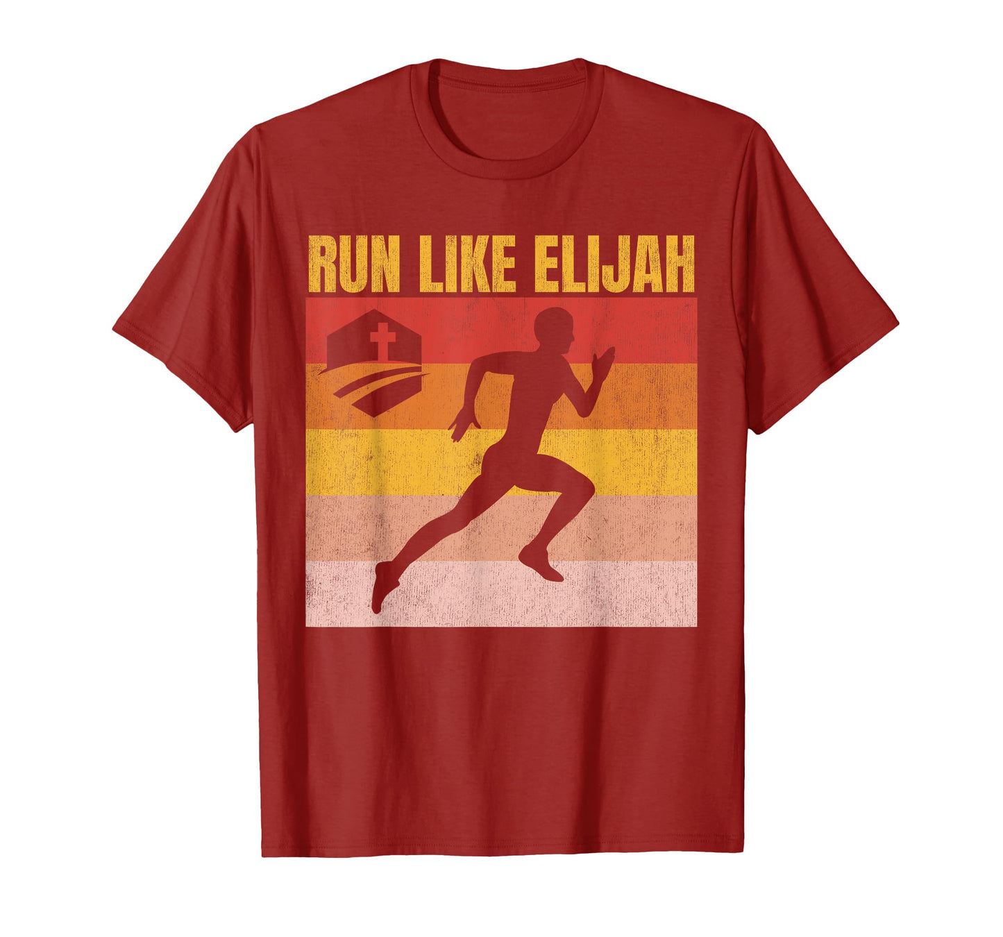 Christian Running, Run Like Elijah, Christian Runner T-Shirt