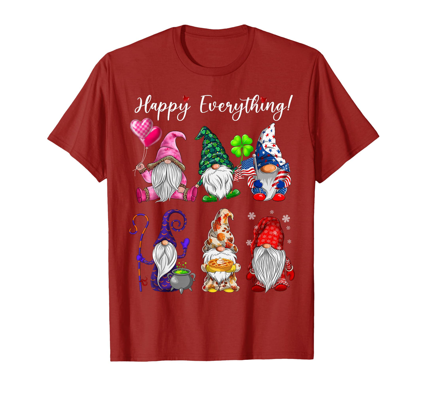 Happy Everything Gnomes Every Seasons All Year T-Shirt