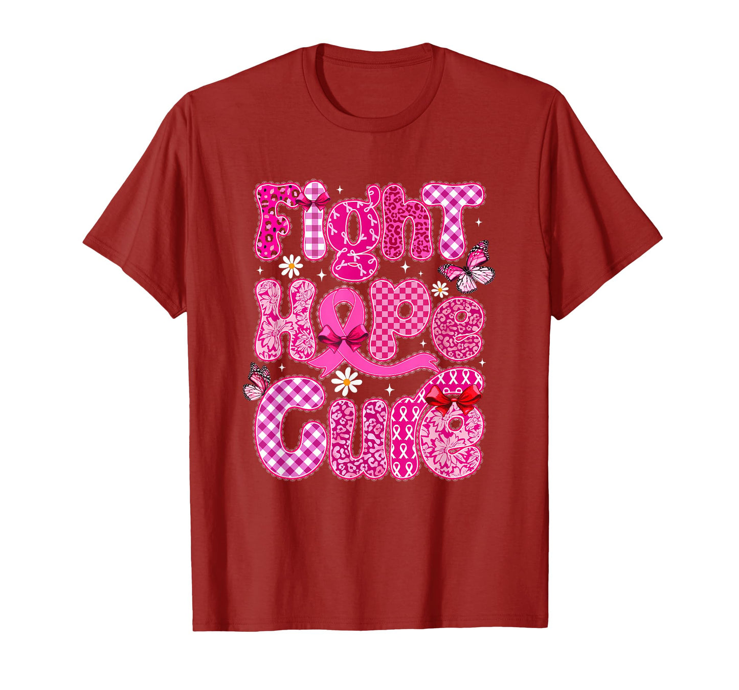 Faith Hope Cure Breast Cancer Survivor October We Wear Pink T-Shirt