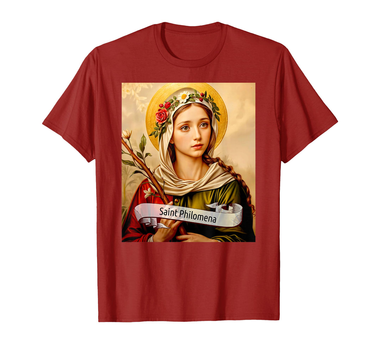 Catholic Saints | St Philomena | Religious Design Women Gift T-Shirt