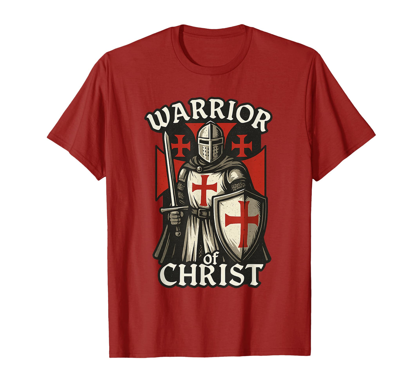 Christian Knight - Warrior of Christ - Jerusalem Cross T-Shirt