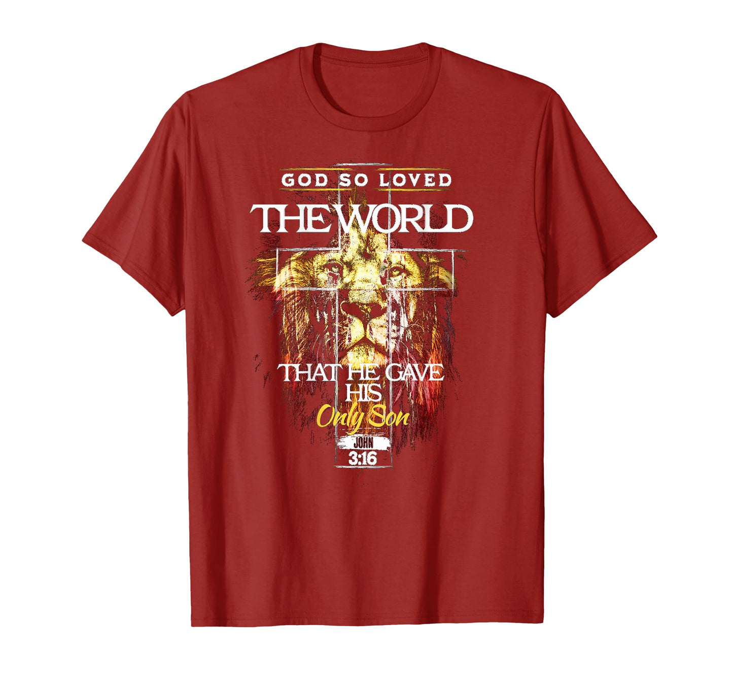 John 3:16 Christian Cross Religious Bible Verse T-Shirt