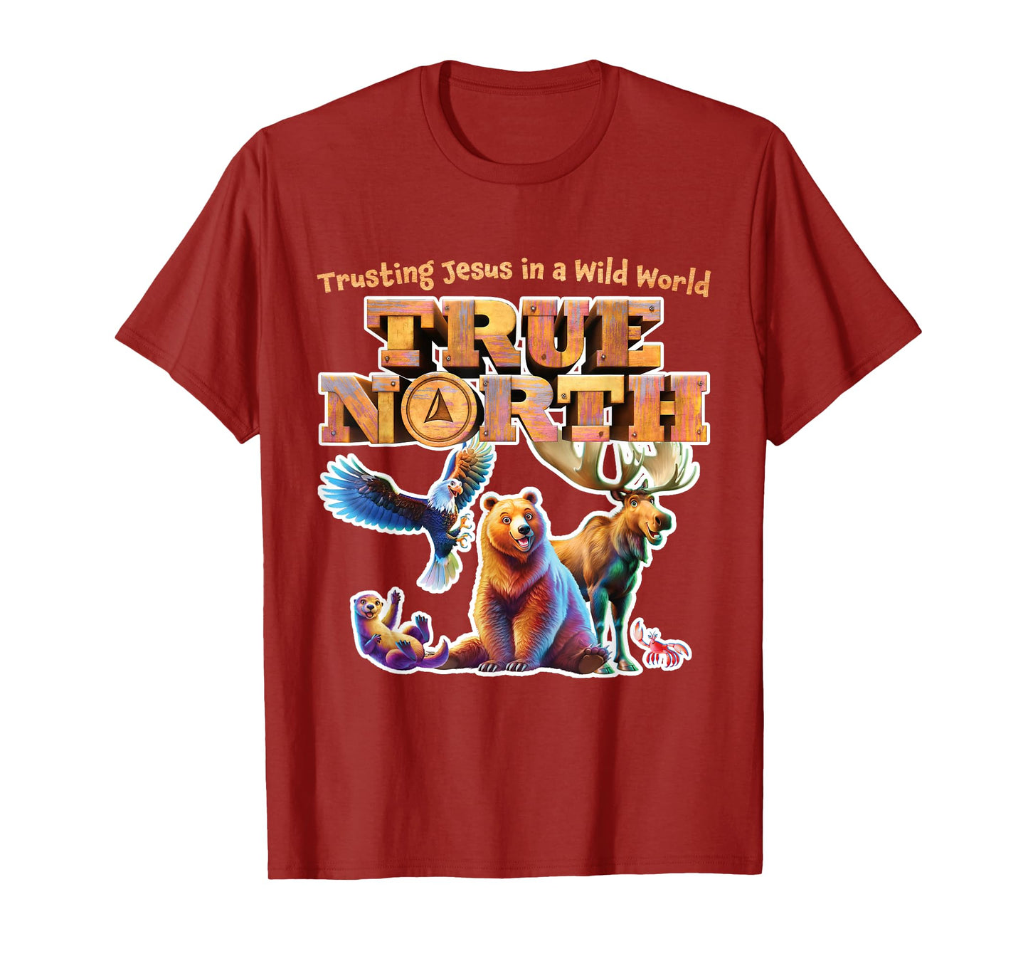 True North Trusting Jesus In A Wild World VBS Jungle Animal T-Shirt