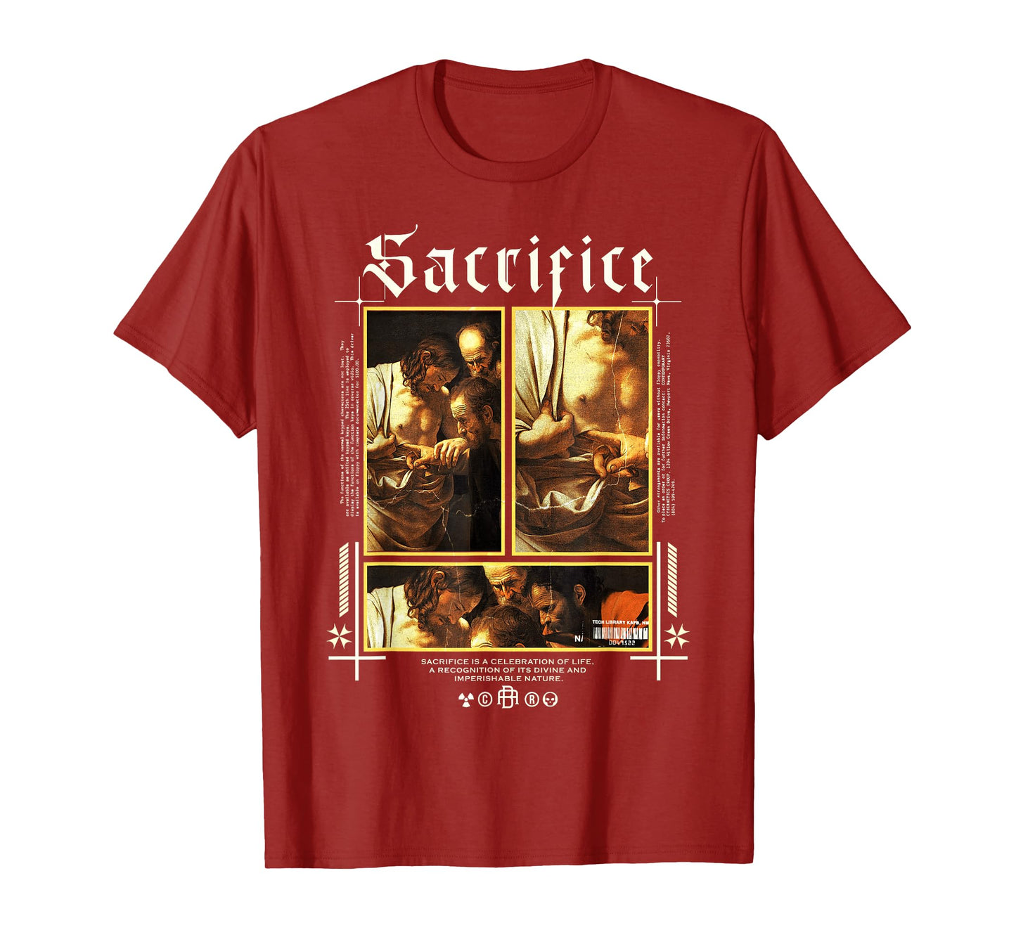Caravaggio Saint Thomas Christian Art Fine Art Alt Gothic T-Shirt