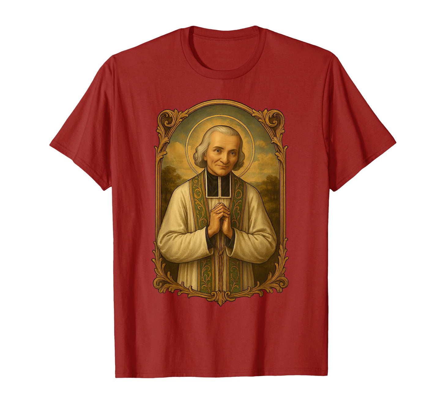 Saint John Vianney Traditional Catholic Saint Cure de Ars T-Shirt