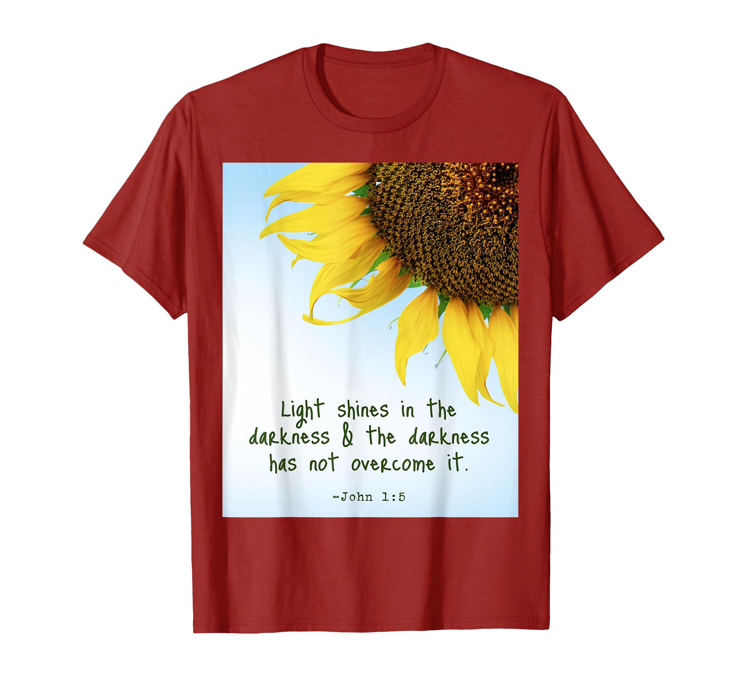 John 1 15 Light Shines in The Darkness Quotes T-Shirt