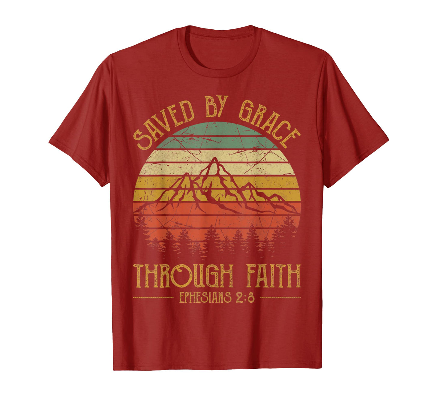 Vintage Christian Saved By Grace Through Faith T-Shirt