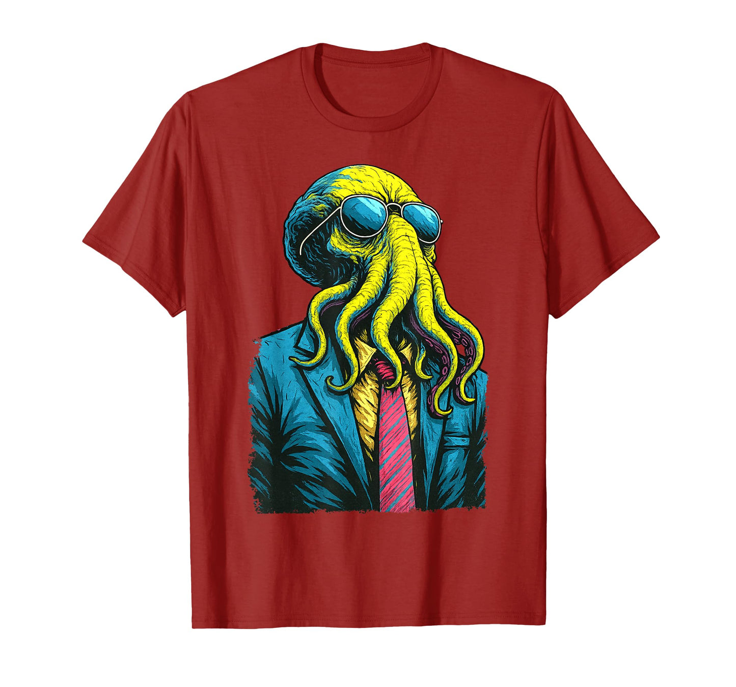 Cthulhu Business Suit, Lovecraftian Cosmic Horror Streetwear T-Shirt