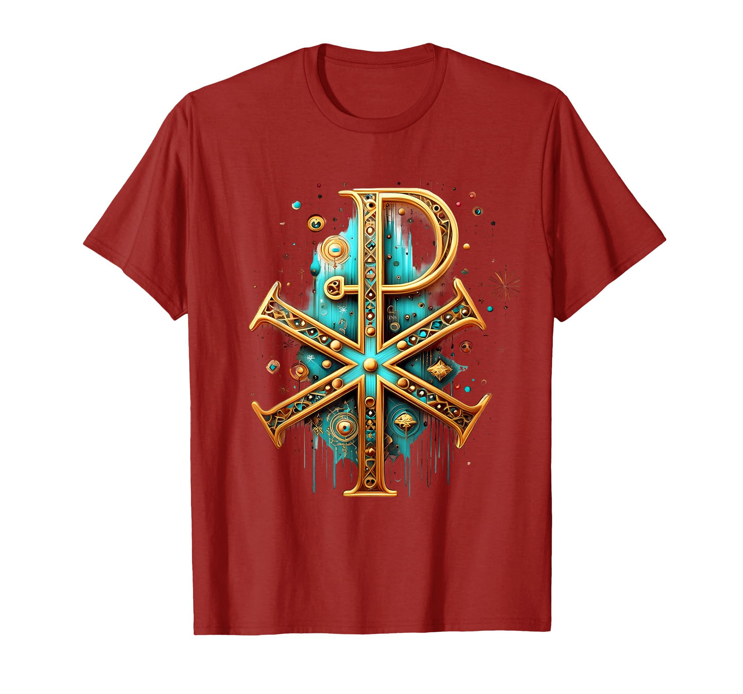 Chi Rho Jesus Christ Christian Catholic Ancient Monogram T-Shirt