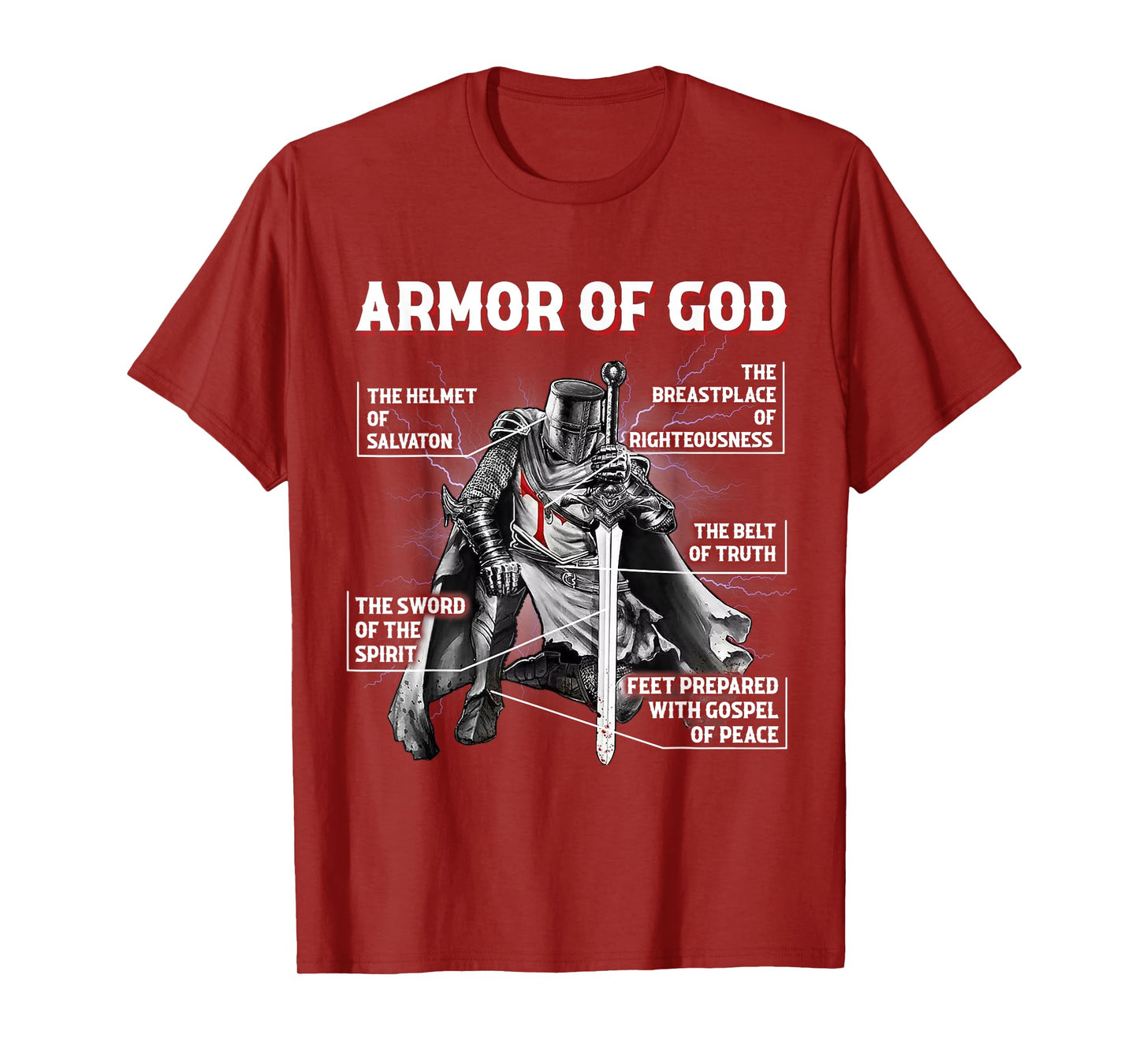 Armor Of God Bible Verse Cool,Ephesians 6:11 Christian Bible T-Shirt