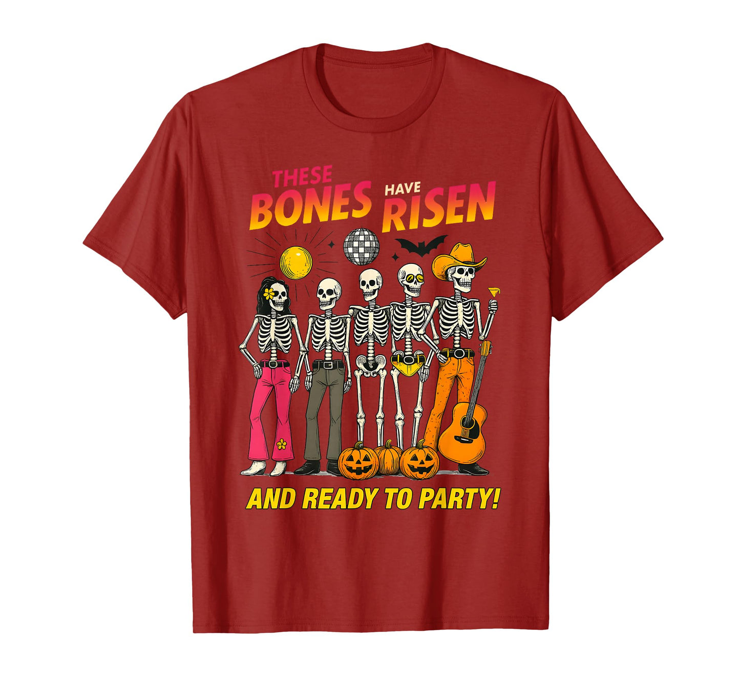 These Bones Have Risen Funny Christian Skeleton Halloween T-Shirt