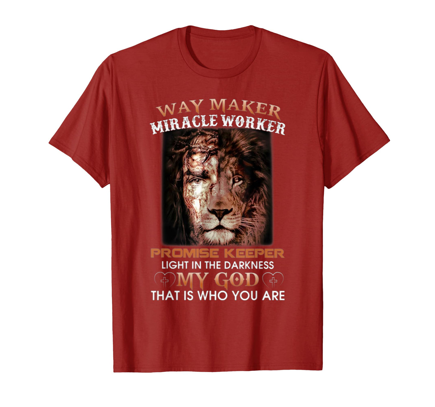 Lion-Way-Maker-Miracle-Worker-Promise-Keeper T-Shirt