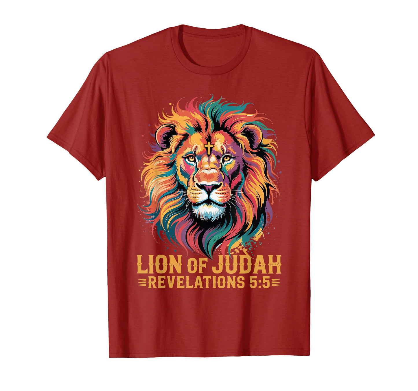 Lion of Judah Christian Cross Jesus Christian Faith T-Shirt