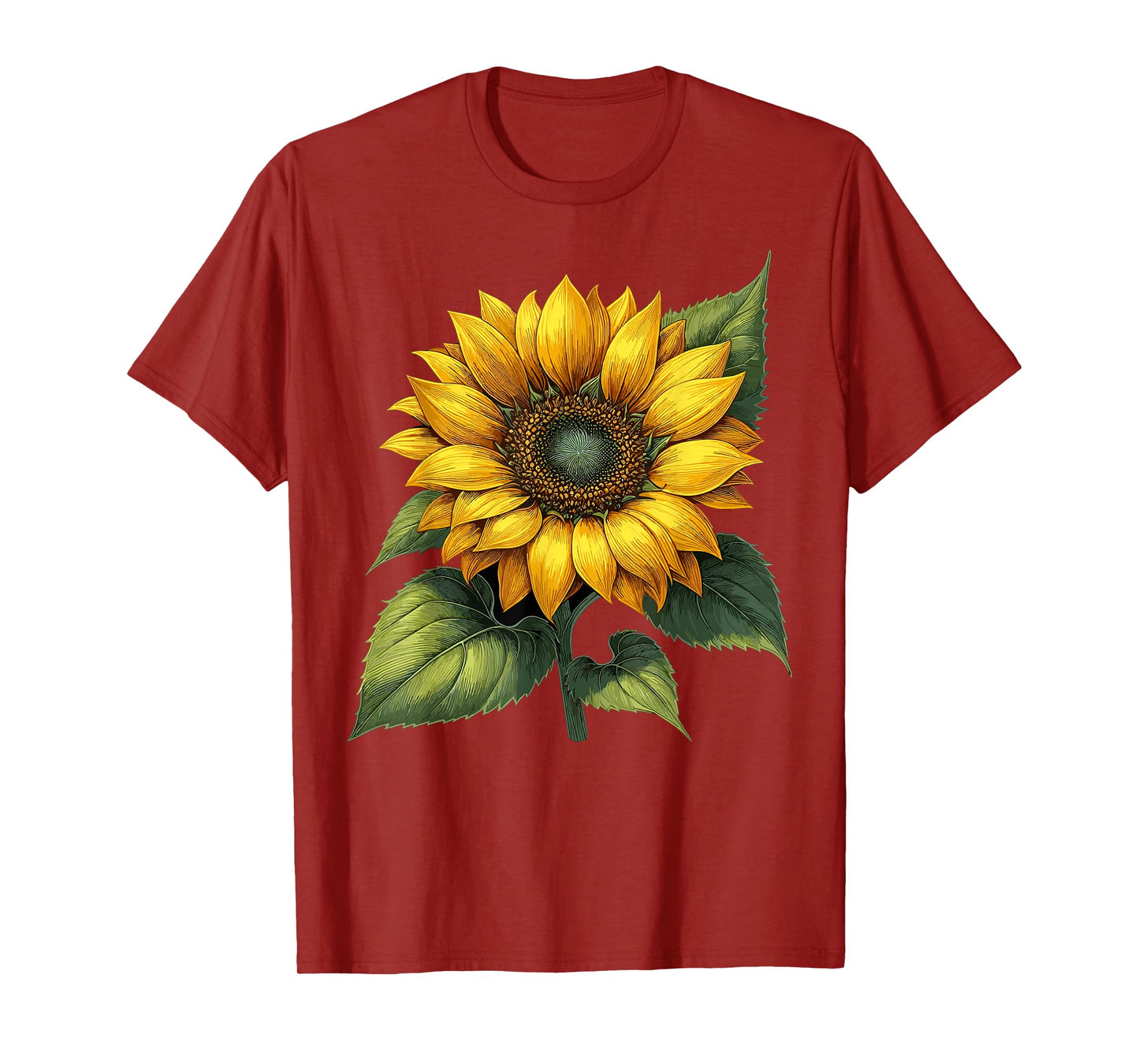 Yellow Sunflower Watercolor Floral Positivity T-Shirt