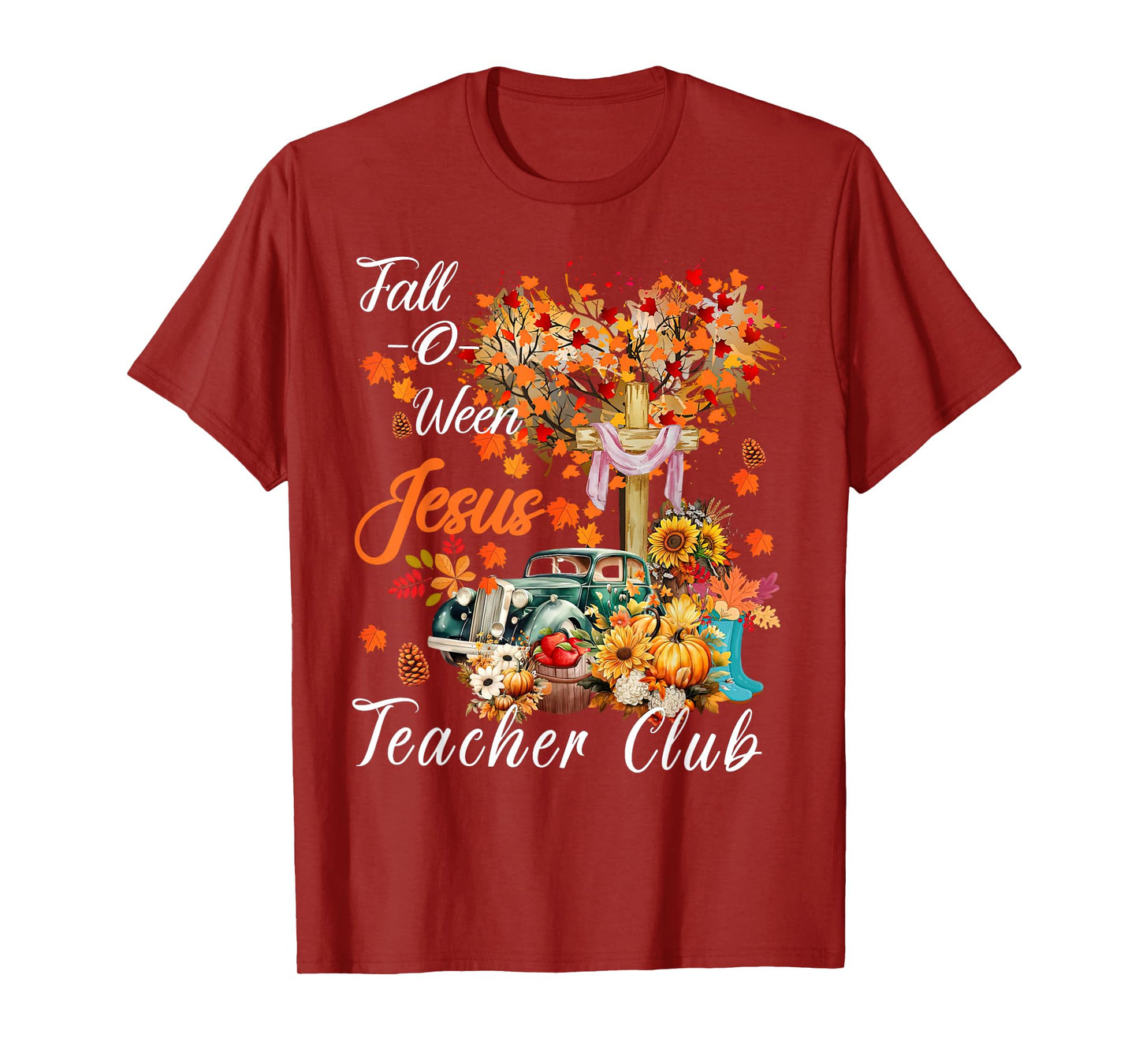Fall-O-Ween Jesus Teacher Club Christian Religious Bible T-Shirt